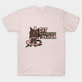 Cat-astrophic Skater - Adorable Feline on a Skateboard T-Shirt